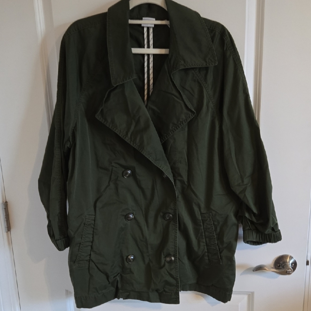 CAbi 5478 Expedition Anorak Trench Light Jacket Dark Olive Green XL